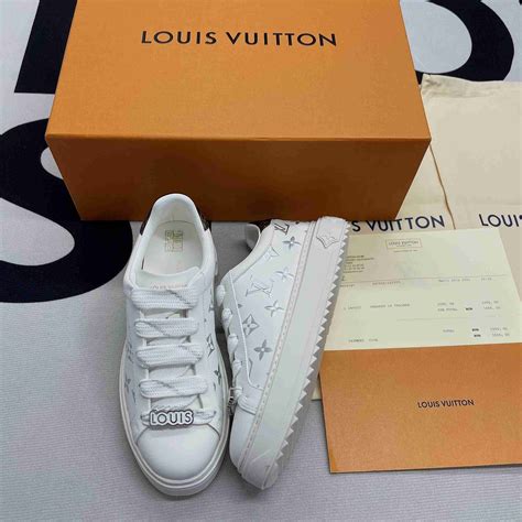 lv time out sneaker white